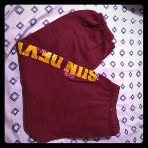Arizona State ASU Sun Devils cropped sweatpants